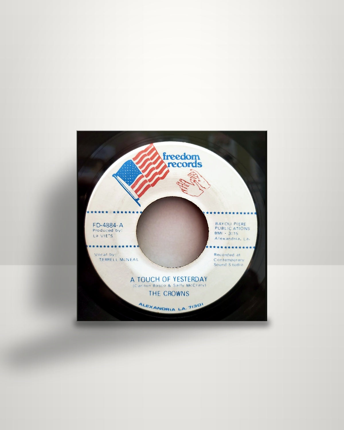 The Crowns – A Touch Of Yesterday - 7" - Freedom Records US