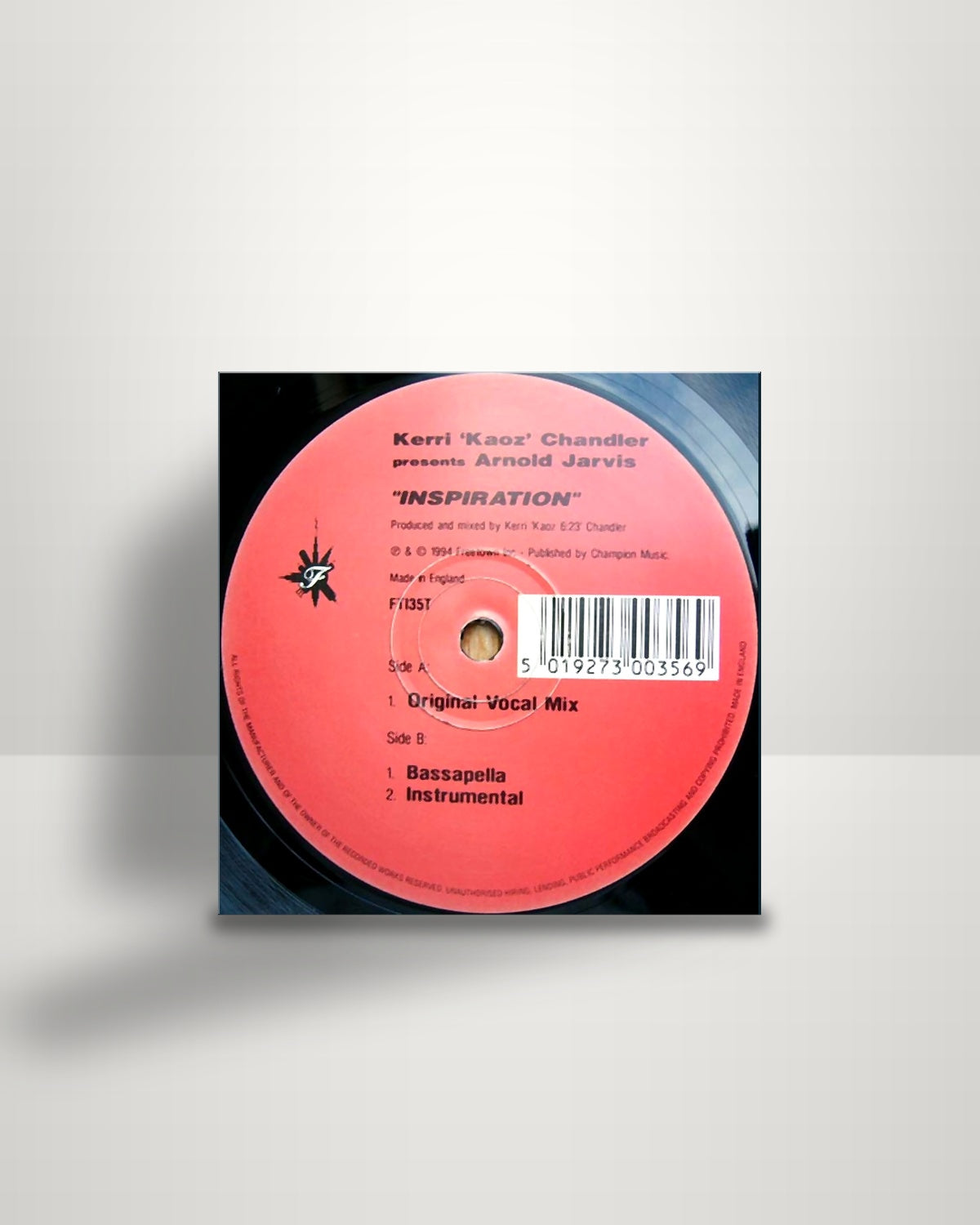 Kerri Chandler Presents Arnold Jarvis – Inspiration - 12" - Freetown Inc UK 1994