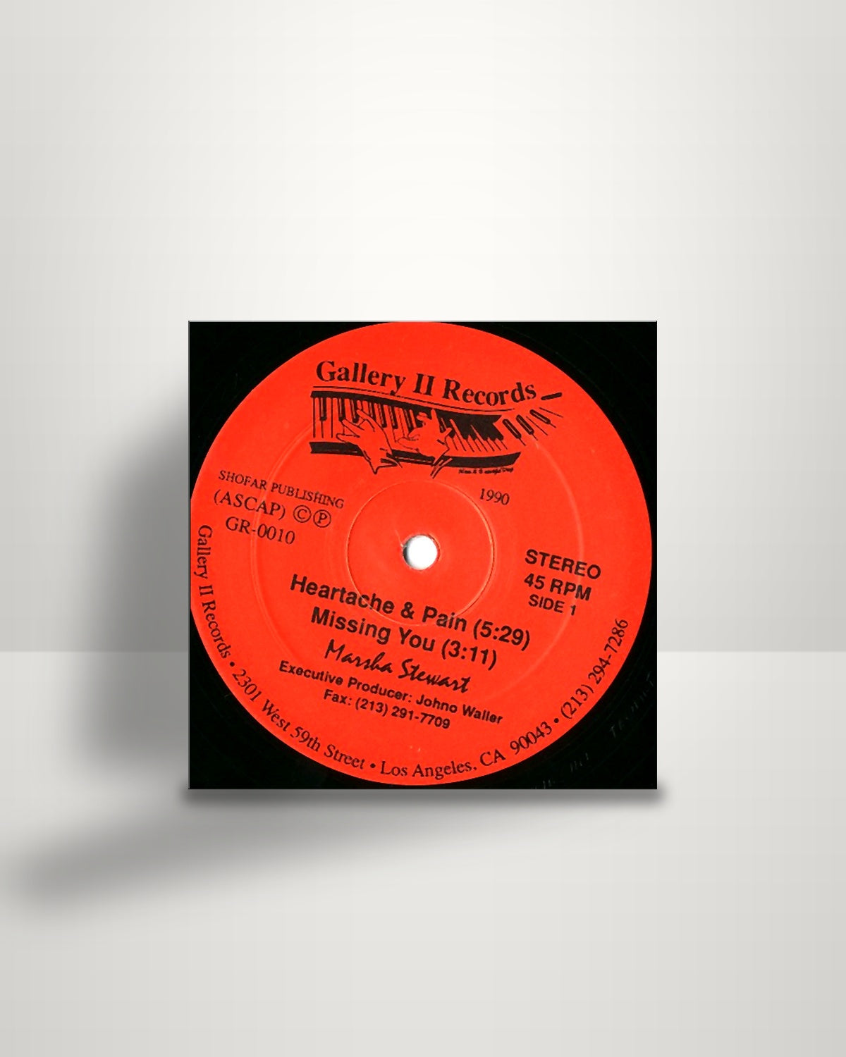 Marsha Stewart – Heartache & Pain / Missing You - 12" - Gallery II Records US 1990