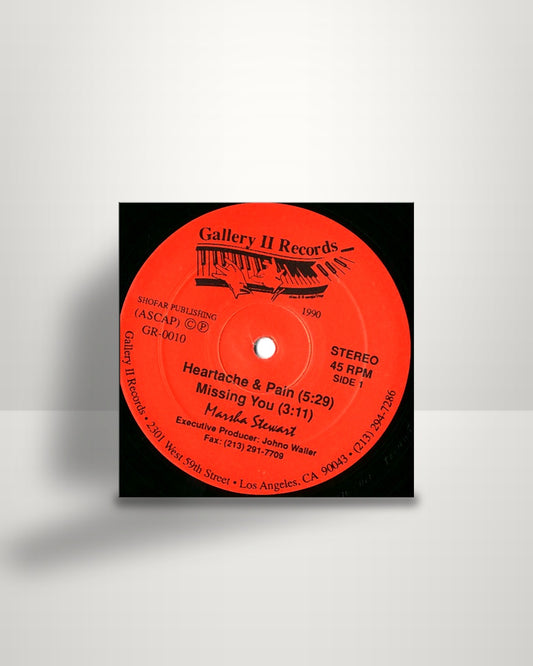 Marsha Stewart – Heartache & Pain / Missing You - 12" - Gallery II Records US 1990