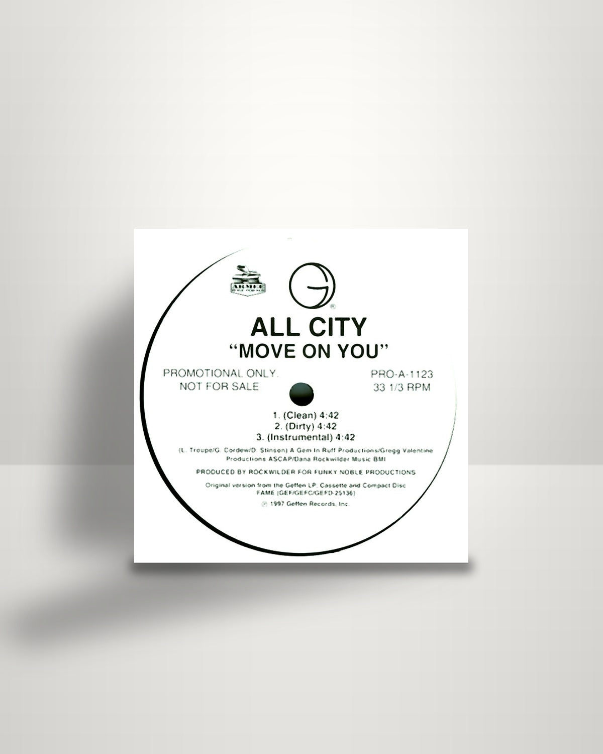 All City – Move On You / Basic Training - 12" - Geffen Records US 1997