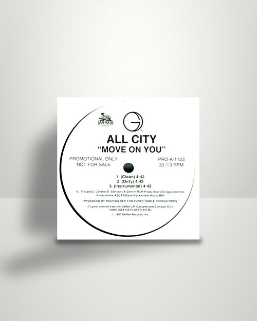 All City – Move On You / Basic Training - 12" - Geffen Records US 1997