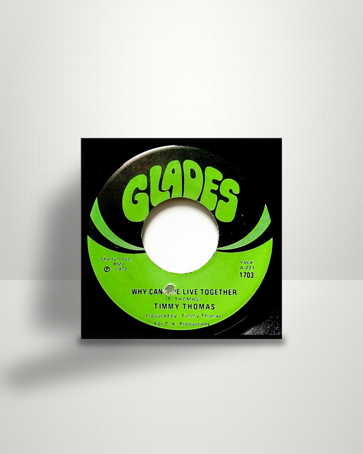 Timmy Thomas – Why Can't We Live Together - 7" - Glades US 1972