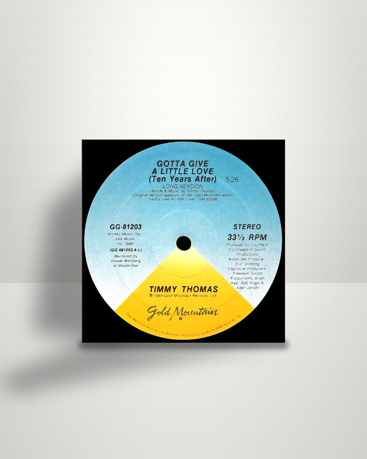 Timmy Thomas – Gotta Give A Little Love (Ten Years After) - 12" - Gold Mountain US 1984