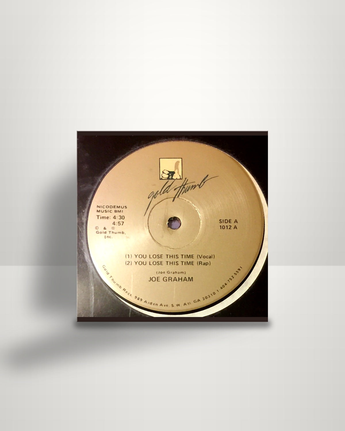 Joe Graham – You Lose This Time - 12" - Gold Thumb US