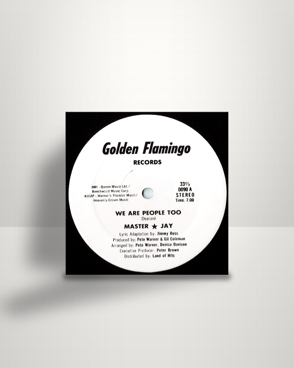 Master Jay – We Are People Too - 12" - Golden Flamingo Records US 1980