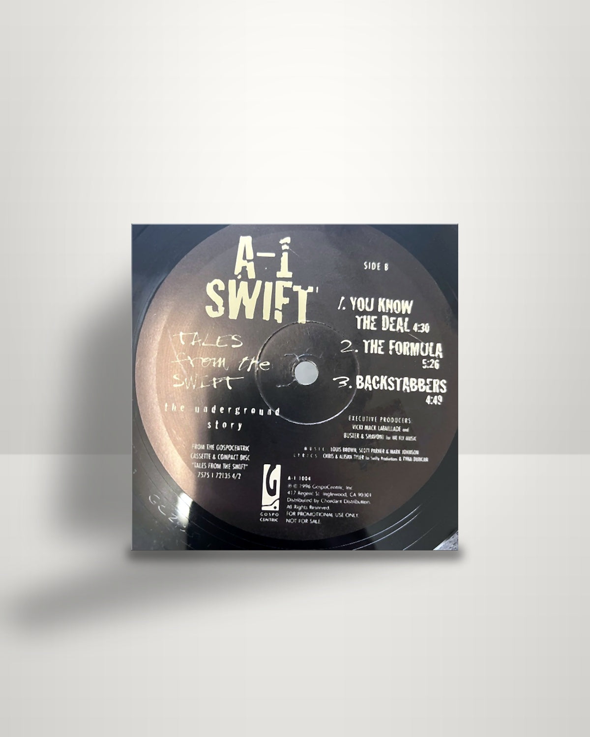 A-1 S.W.I.F.T. – Don't Cry... It's Gonna Be Alright - 12" - Gospo Centric Records US 1996