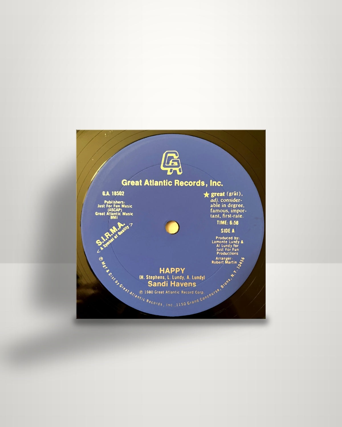 Sandi Havens / Sashay – Happy / Give It Up - 12" - Great Atlantic Records, Inc. US 1980