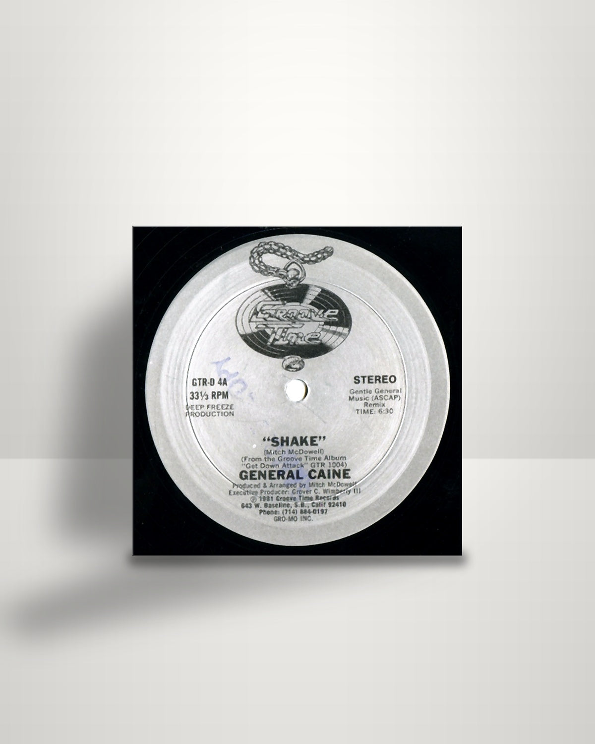 General Caine – Shake - 12" - Groove Time Records US 1981