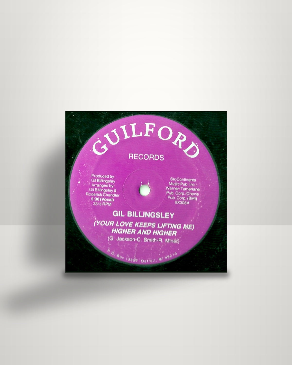 Gil Billingsley – Higher & Higher (Your Love Keeps Lifting Me) - 12" - Guilford Records US 1989