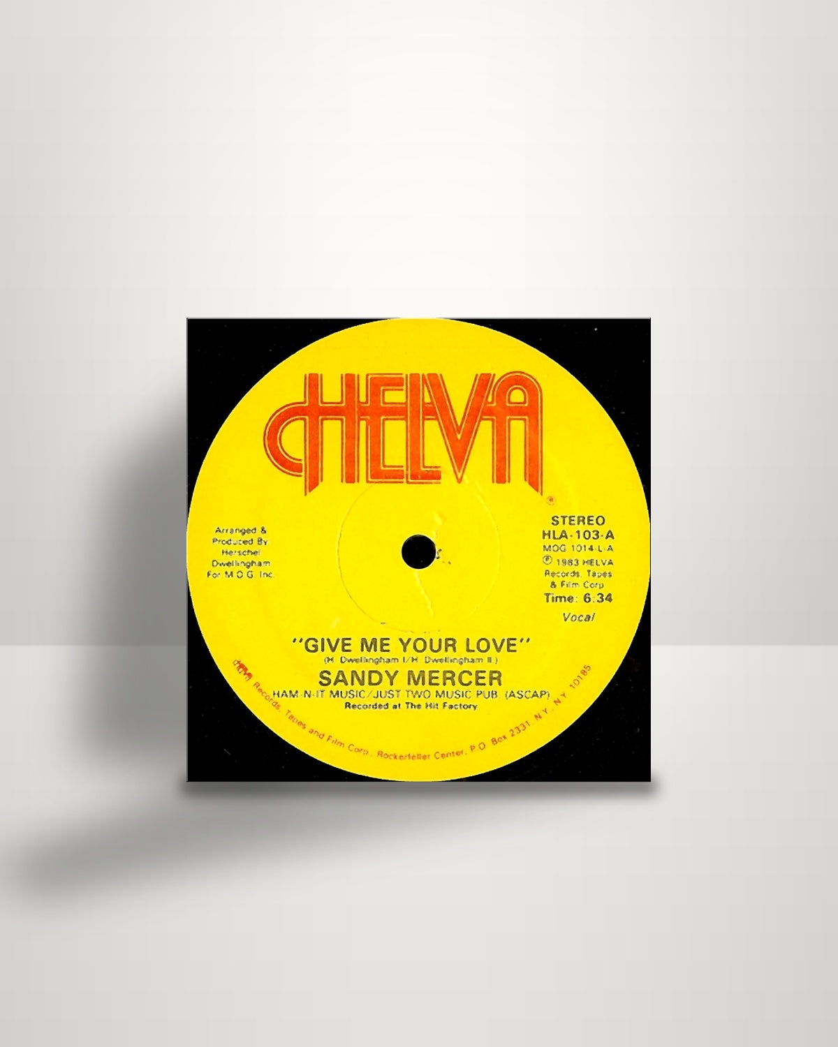 Sandy Mercer – Give Me Your Love - 12" - Helva Records US 1983