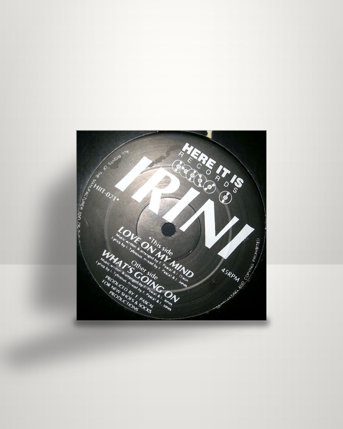 Irini – Love On My Mind - 12" - Here It Is Records UK 1993