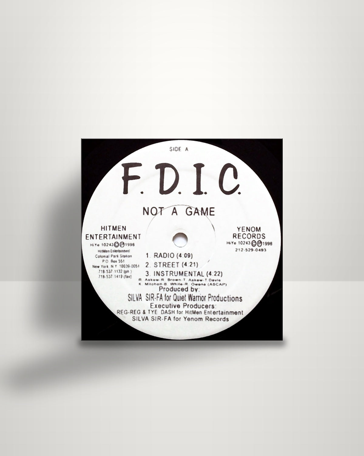 F.D.I.C. – Not A Game / Rollin' In Da Lex - 12" - Hitmen Entertainment US 1998