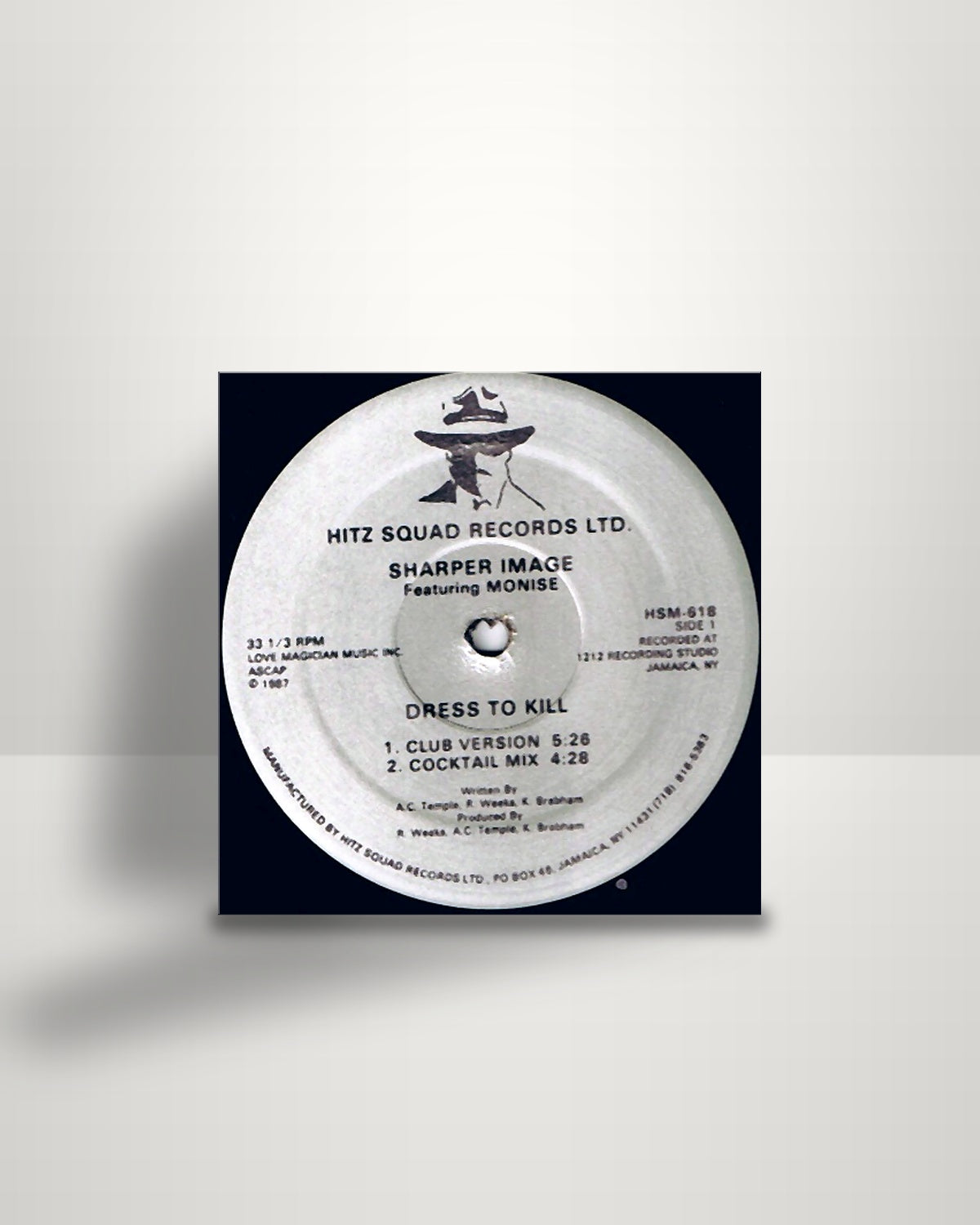 Sharper Image Featuring Monise – Dress To Kill - 12" - Hitz Squad Records Ltd. US 1987