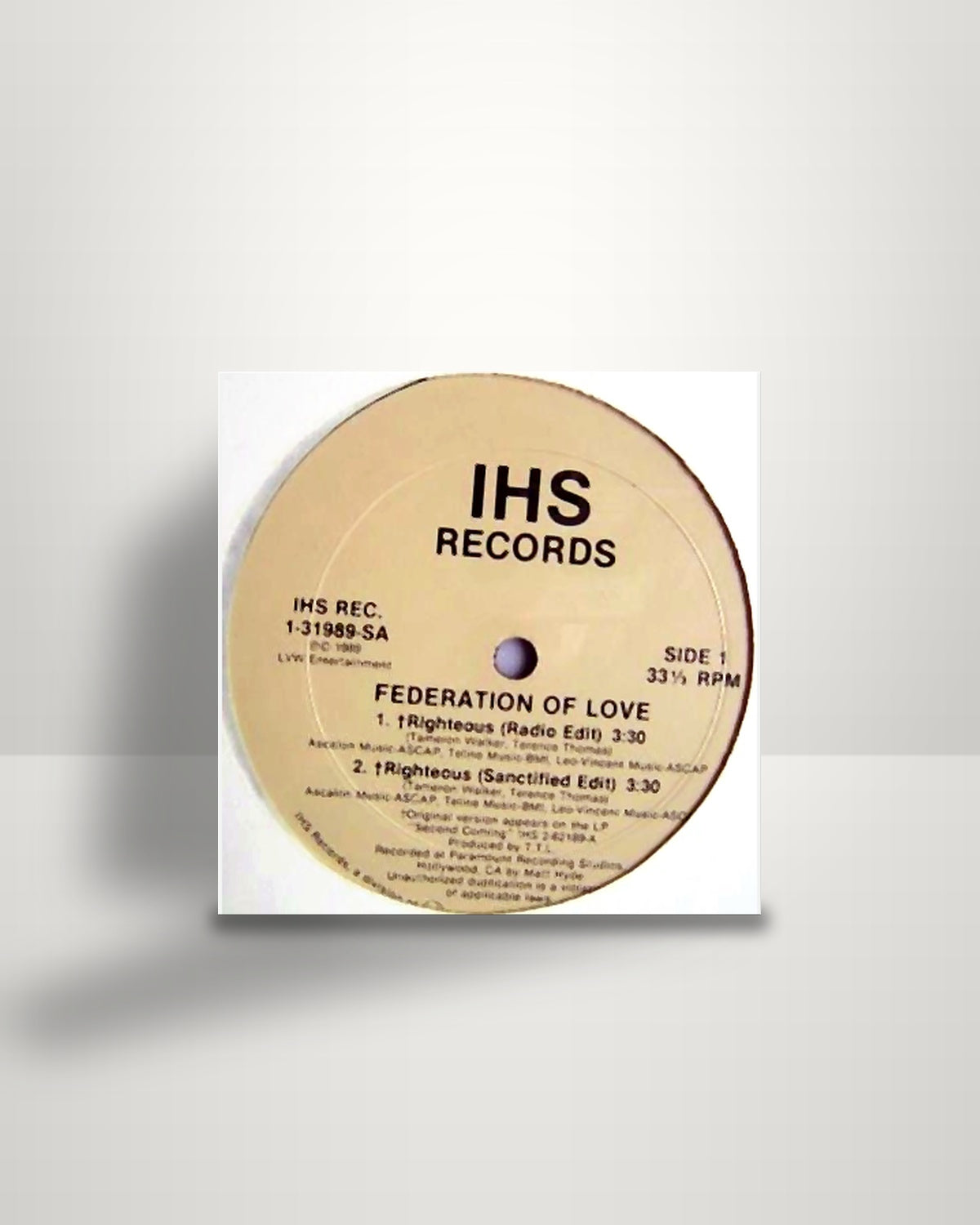 Federation Of Love – Federation Of Love - 12" - Ihs Records US 1989
