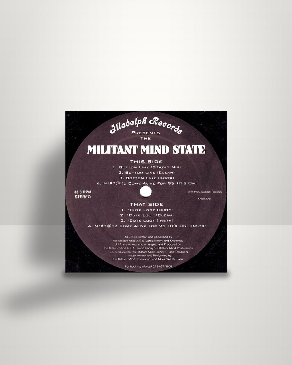 Militant Mind State – Bottom Line / Cute Loot - 12" - Illadelph Records US 1995