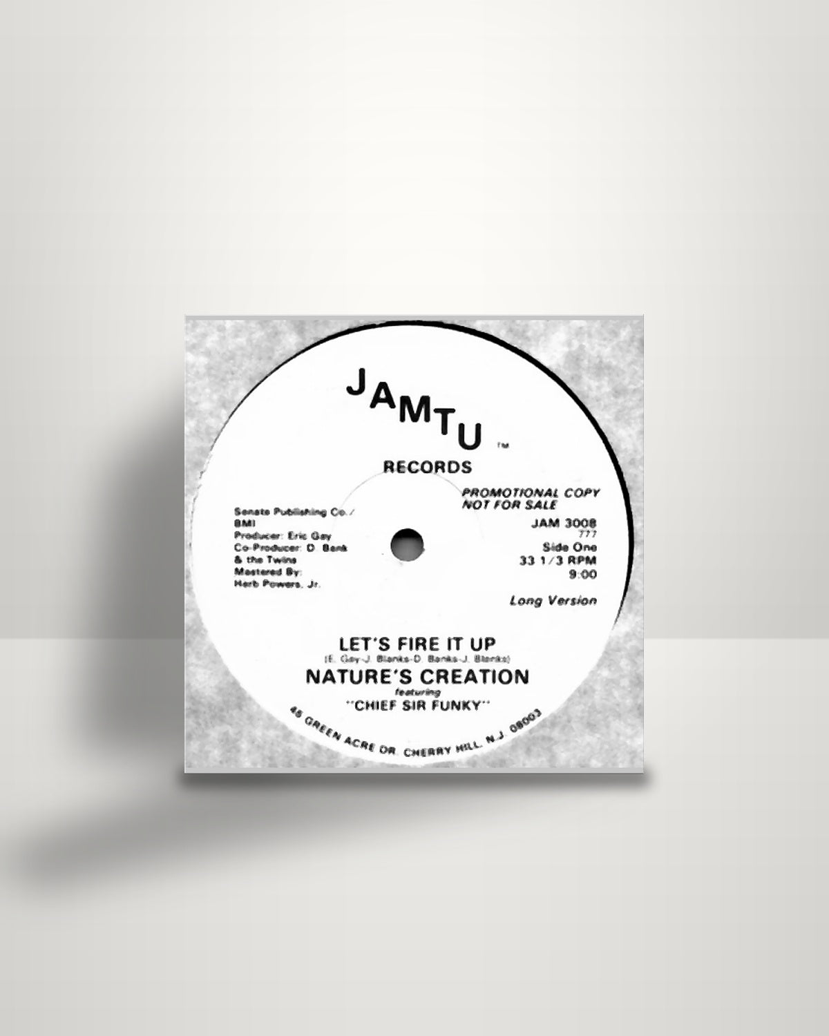 Nature's Creation Featuring Chief Sir Funky – Let's Fire It Up - 12" - Jamtu Records US