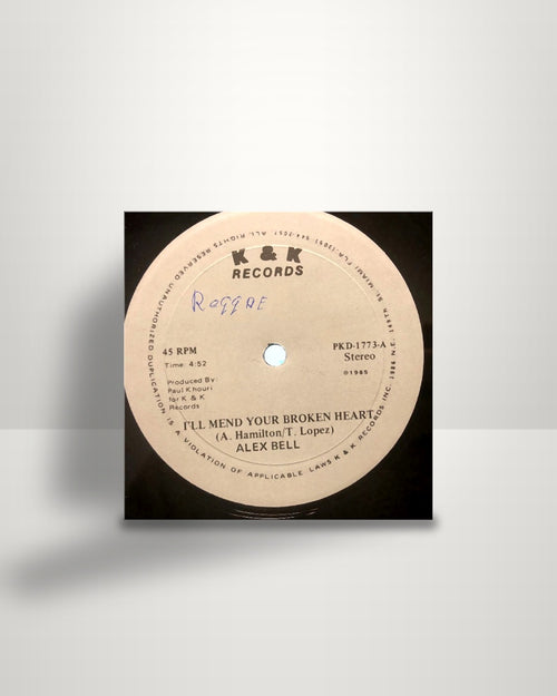 Alex Bell – I'll Mend Your Broken Heart / Keep On Lovin Me - 12" - K & K Records US 1985
