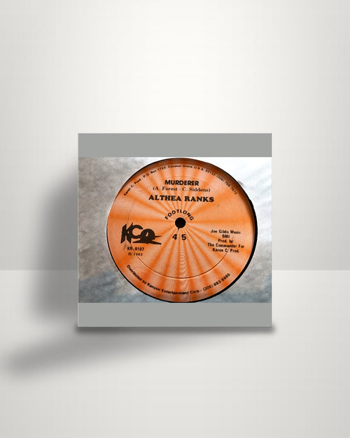 Althea Ranks – Murderer / Jamaica 21 - 12" - Karen C. Records US 1983