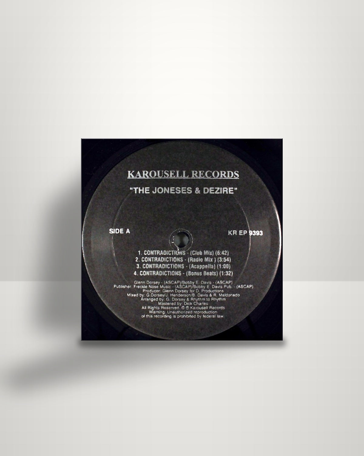 Joneses, The & Dezire – Contradictions - 12" - Karousell Records US