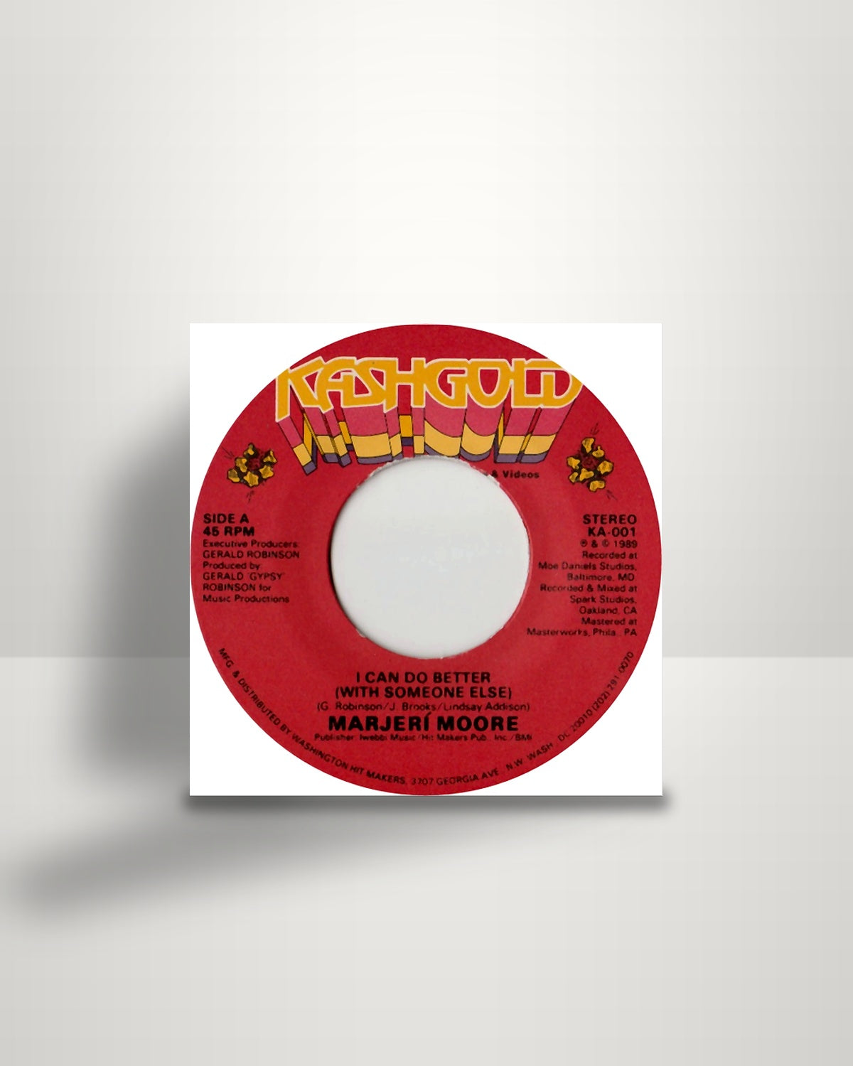 Marjeri Moore – I Can Do Better (With Someone Else) - 7" - Kashgold Records, Tapes & Videos US 1989