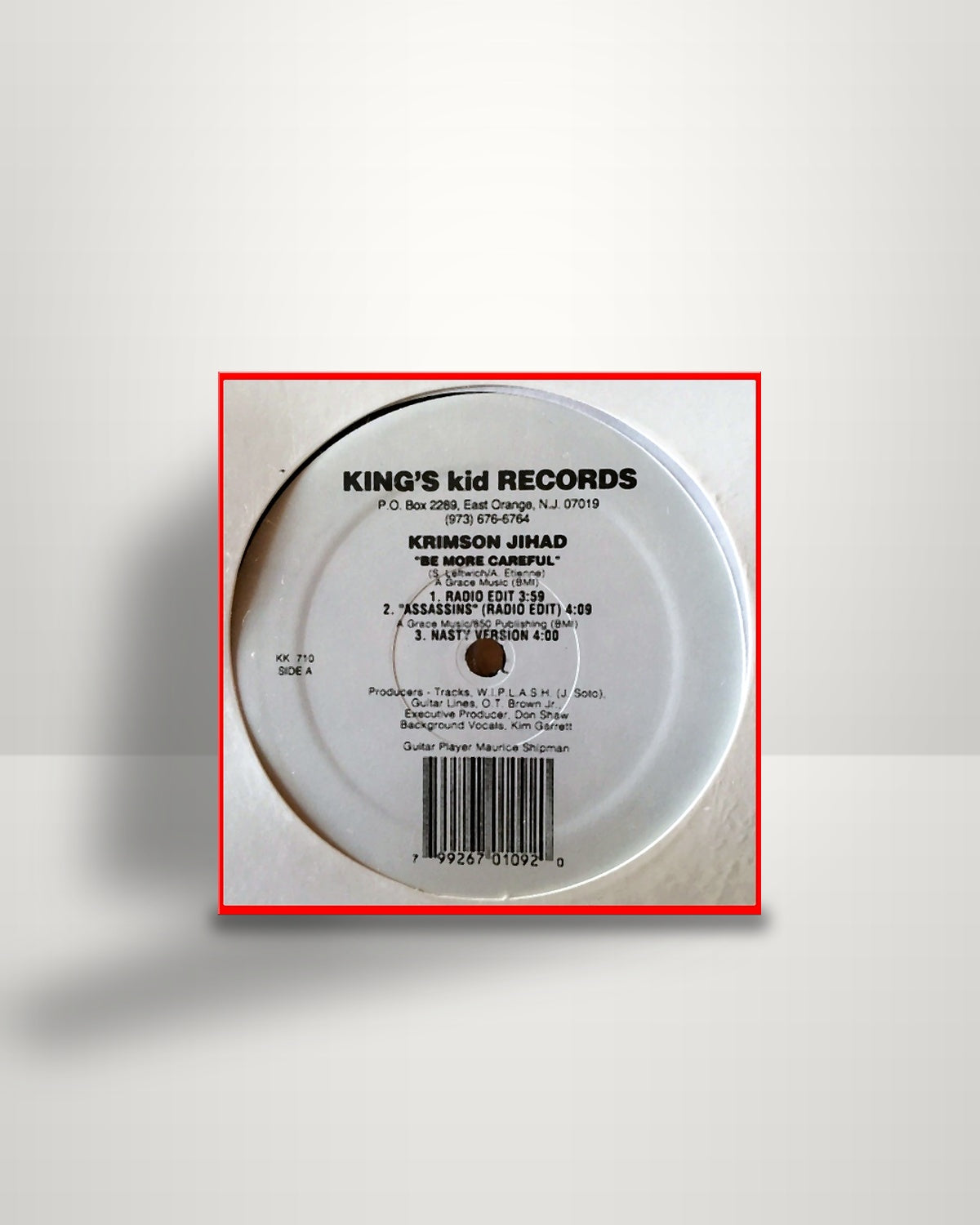 Krimson Jihad – Be More Careful / Assassins - 12" - King's Kid Records US 1995