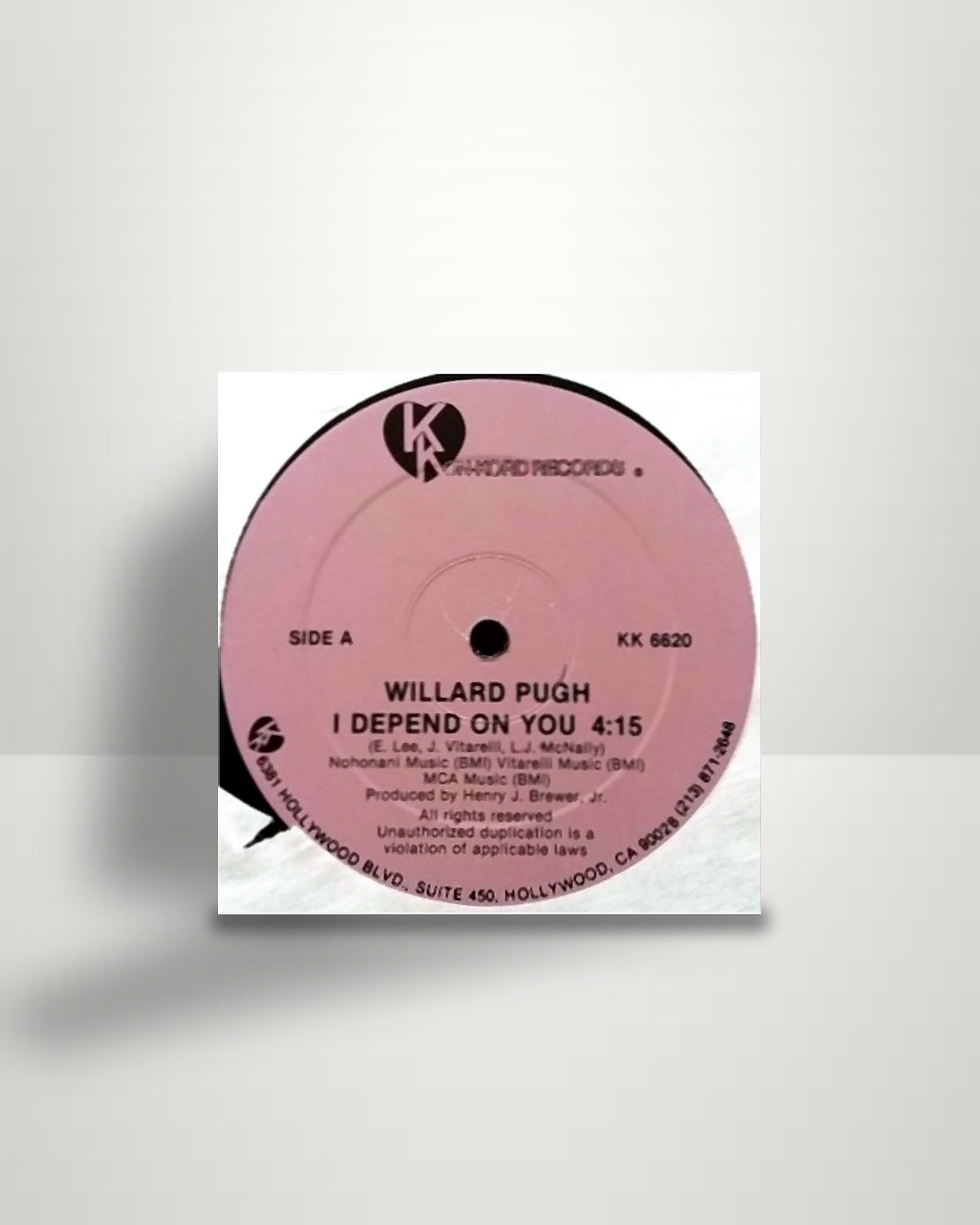 Willard Pugh – I Depend On You - 12" - Kon-Kord Records US