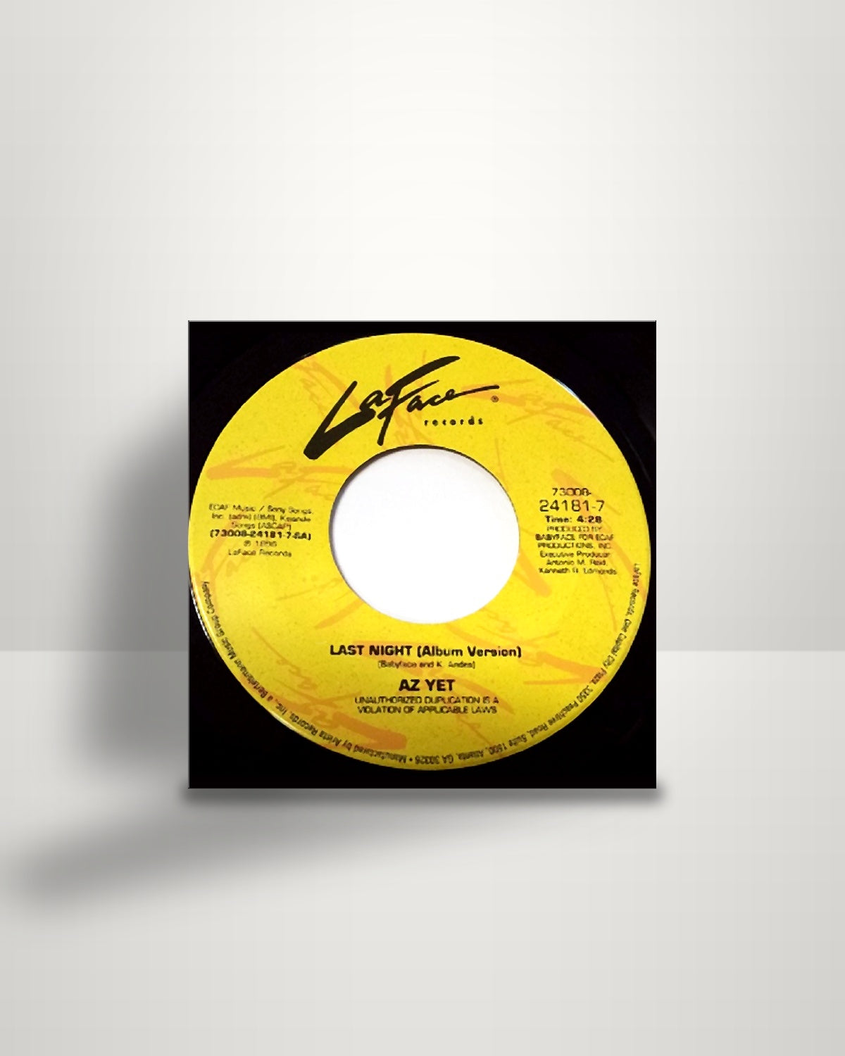Az Yet – Last Night - 7" - LaFace Records US 1996
