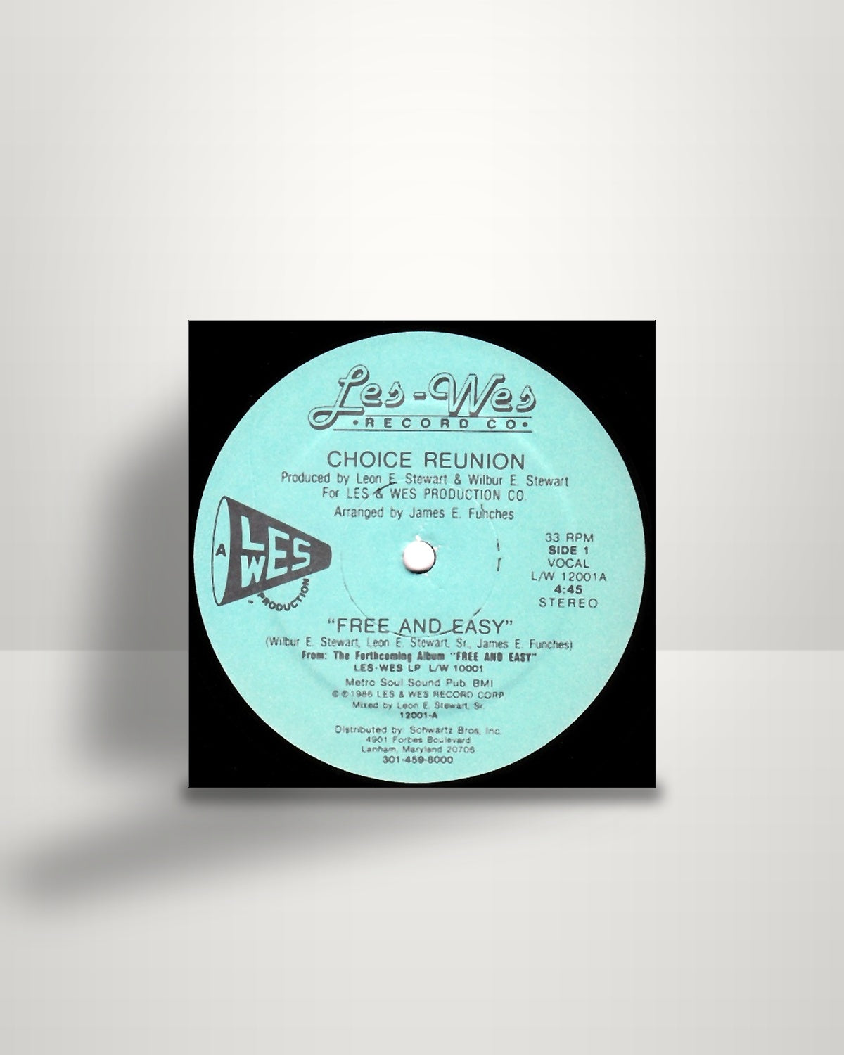 Choice Reunion – Free And Easy - 12" - Les - Wes Record Co. US 1986