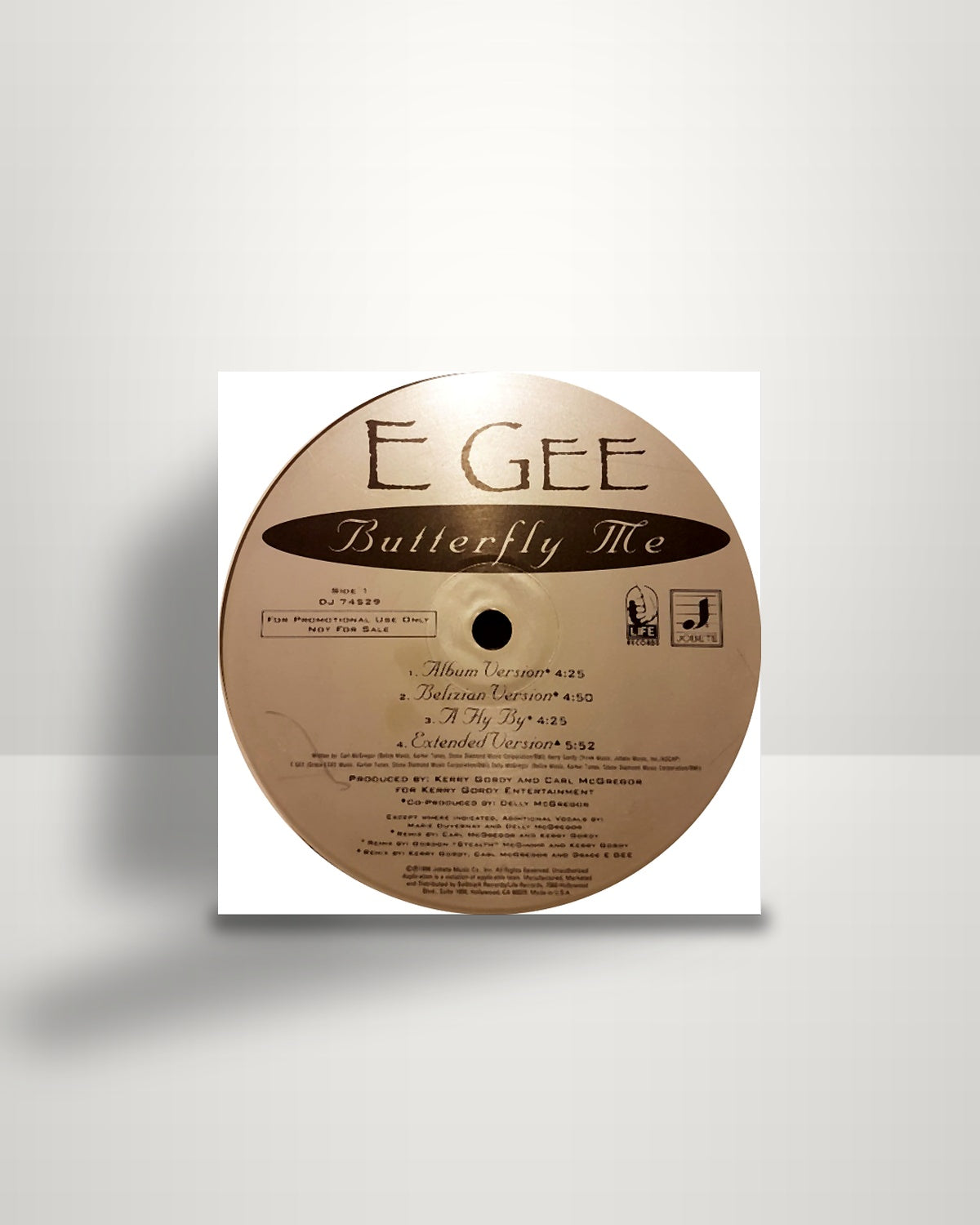 E Gee – Butterfly Me - 12" - Life Records US 1996