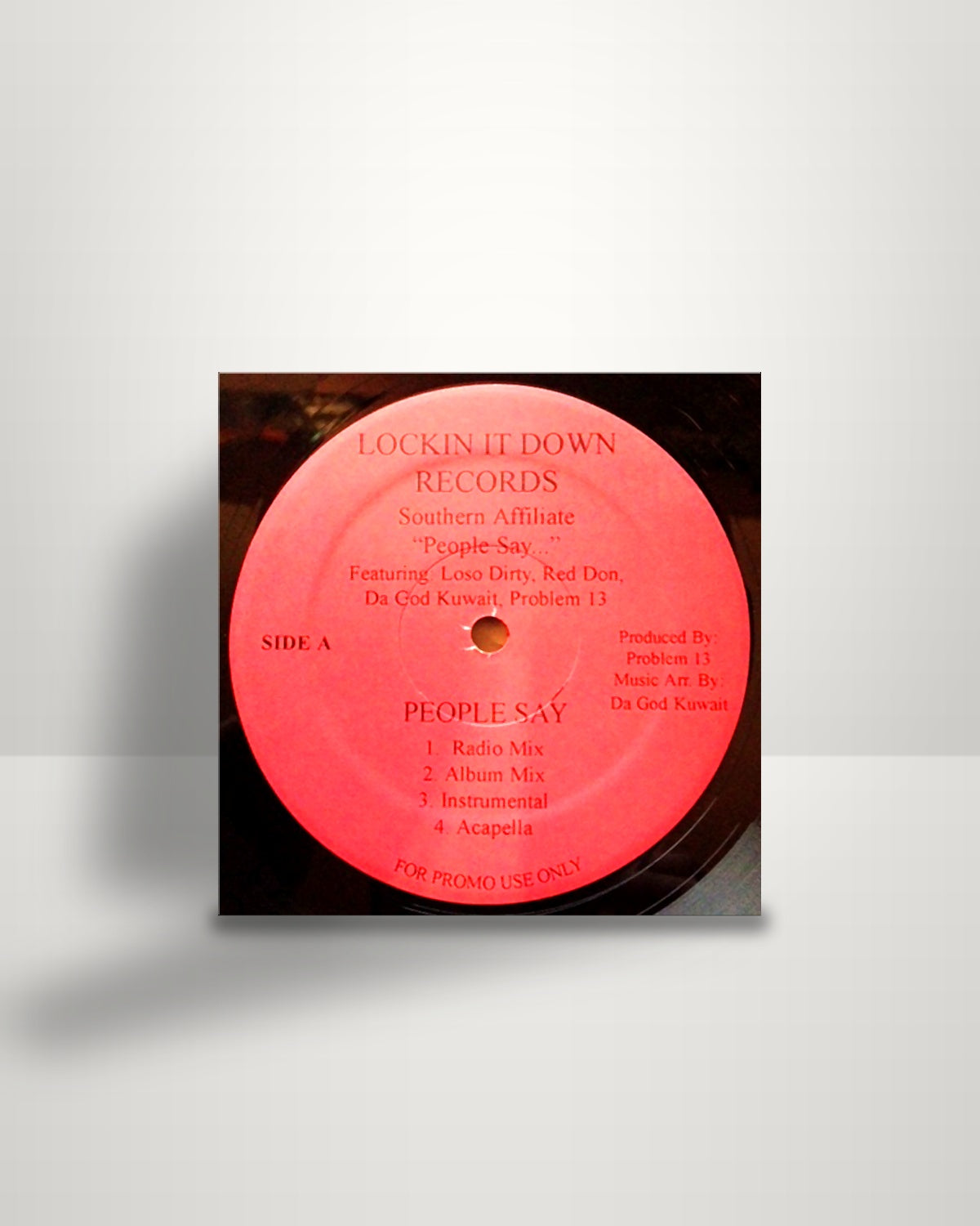 Southern Affiliate – People Say / Hustle Hard - 12" - Lockin' It Down Records US