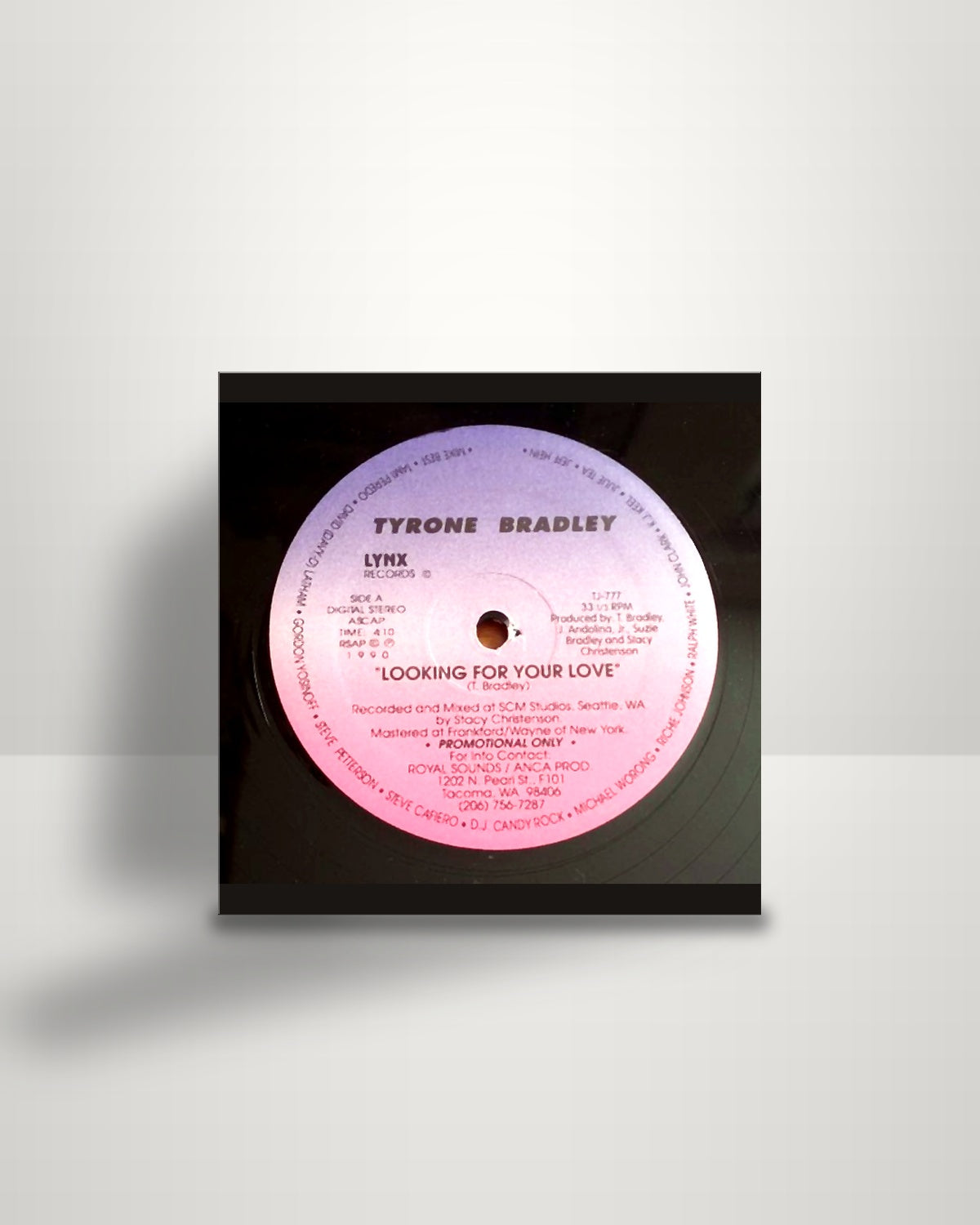 Tyrone Bradley – Looking For Your Love - 12" - Lynx Records US 1990
