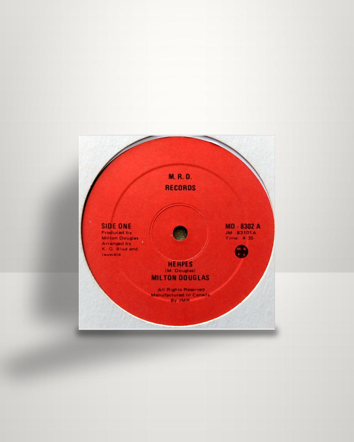 Milton Douglas – Herpes - 12" - M.R.D.Records CA
