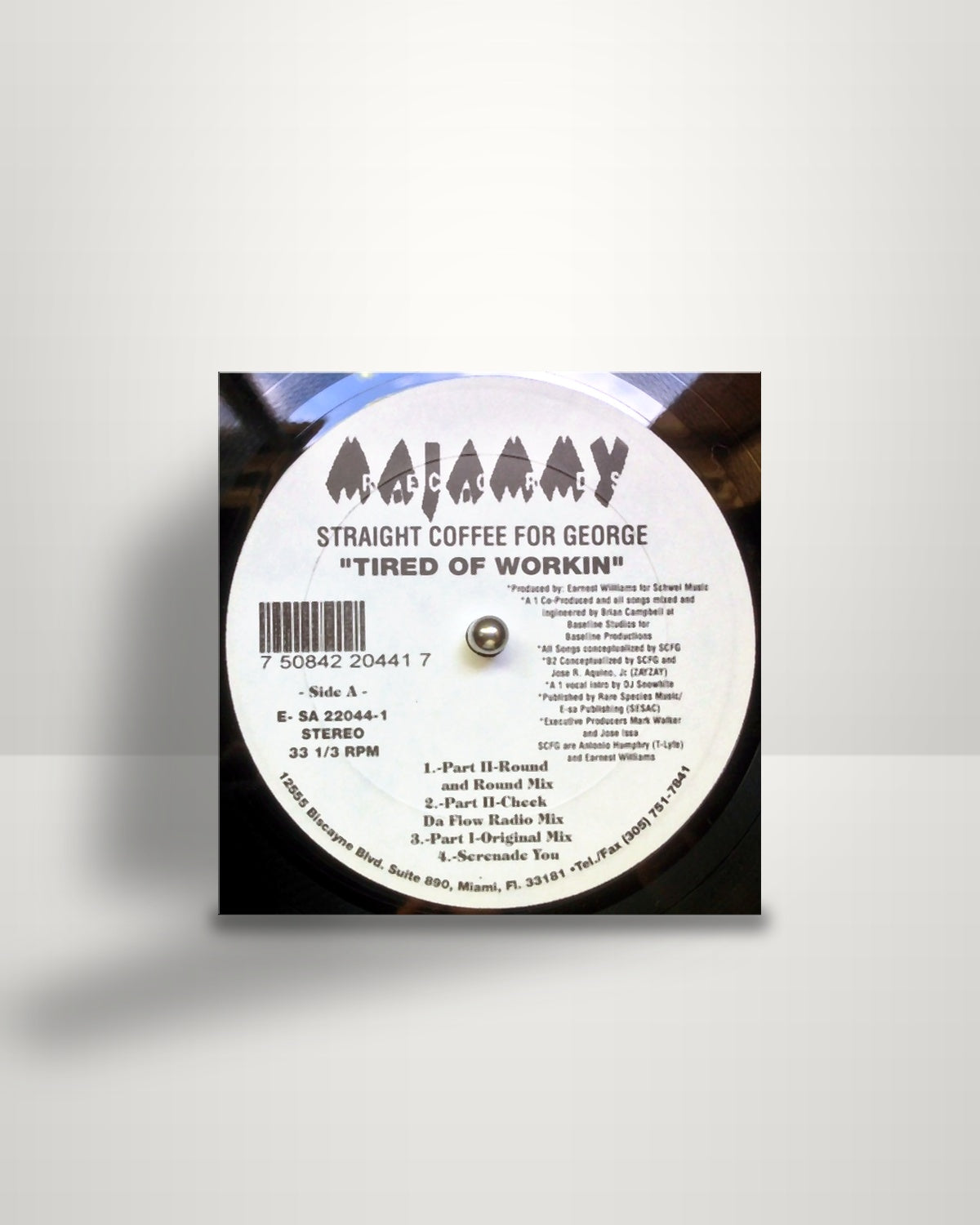 Straight Coffee For George – Tired Of Workin' - 12" - Majammy Records US