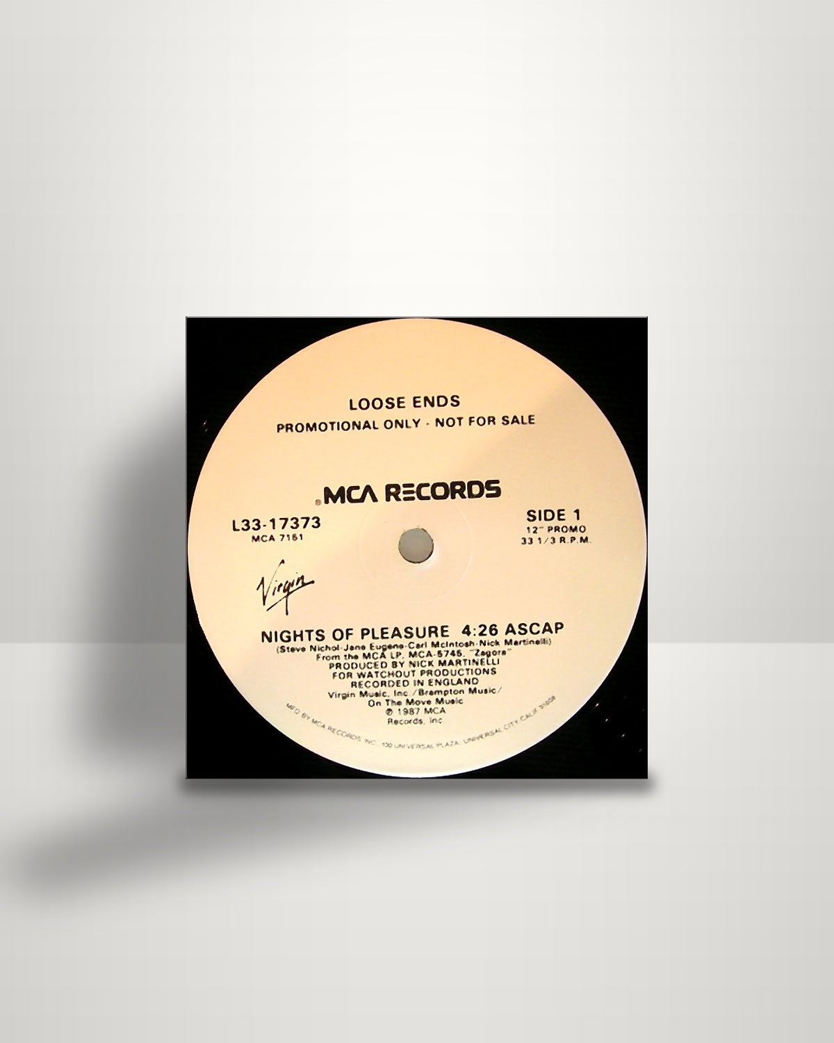 Loose Ends – Nights Of Pleasure - 12" - MCA Records US 1987