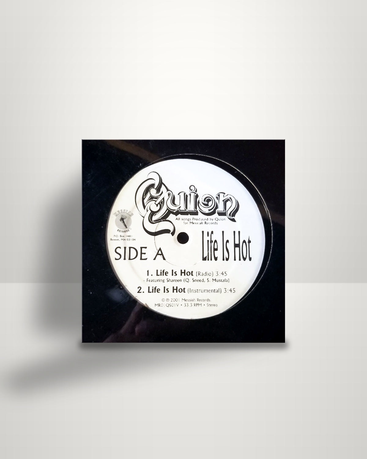 Quion – Life Is Hot - 12" - Messiah Records US 2001