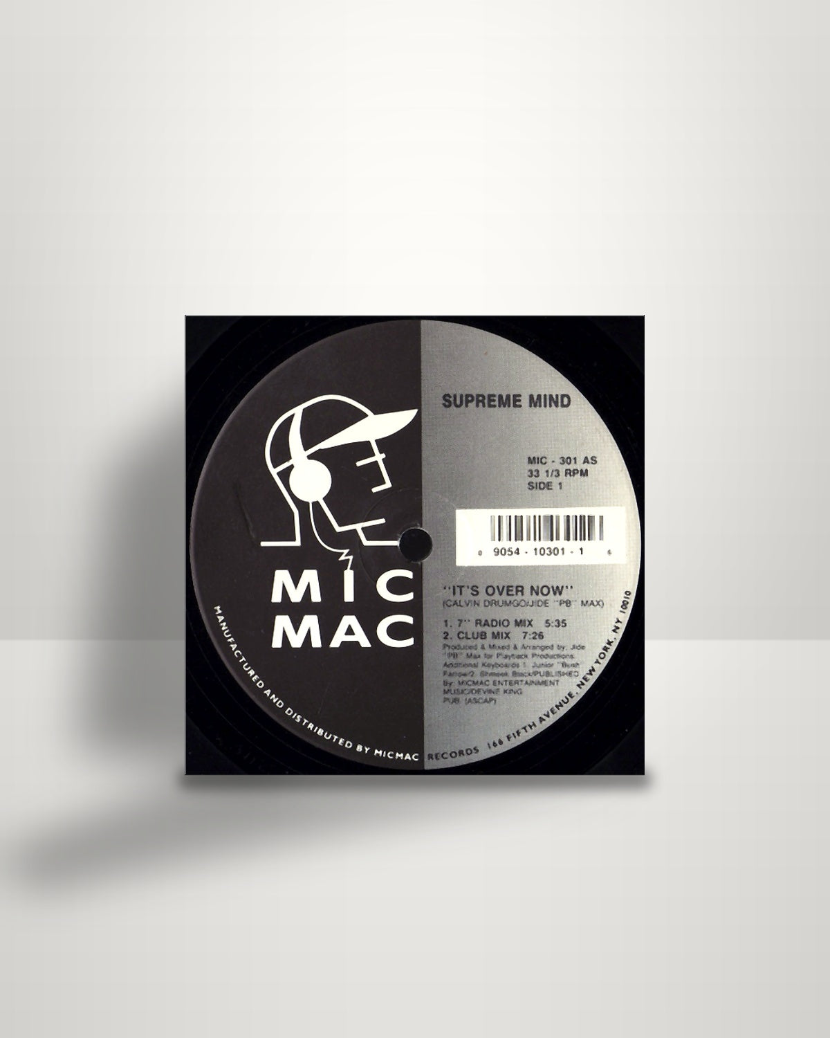 Supreme Mind – It's Over Now - 12" - Micmac Records, Inc. US 1992