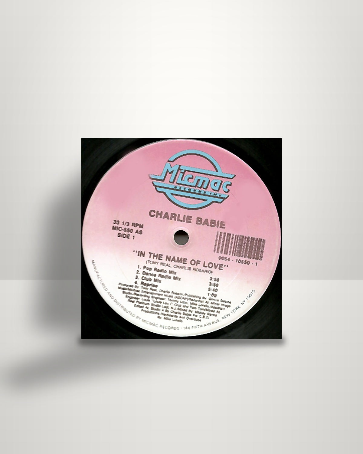 Charlie Babie – In The Name Of Love - 12" - Micmac Records, Inc. US 1991