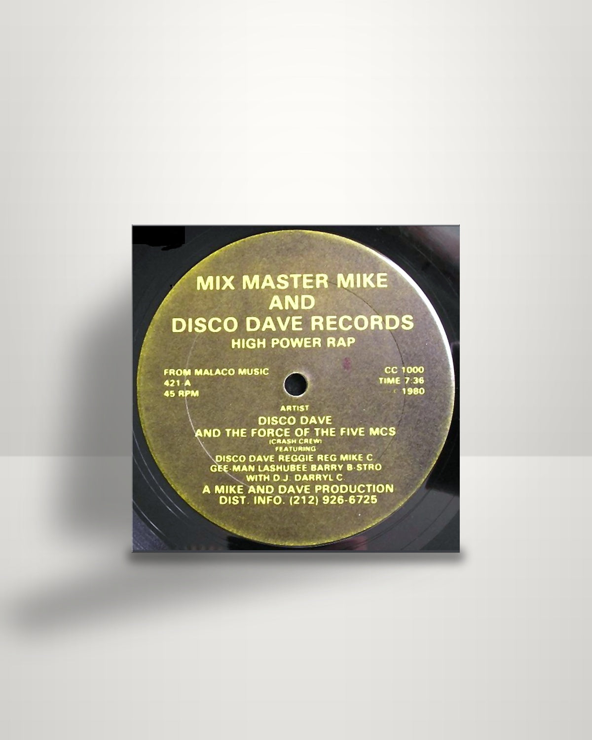 Disco Dave And The Force Of The 5 MCs – High Power Rap - 12" - Mike & Dave Records US 1980