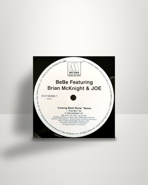 BeBe Winans Featuring Brian McKnight & JOE – Coming Back Home - 12" - Motown US 2000