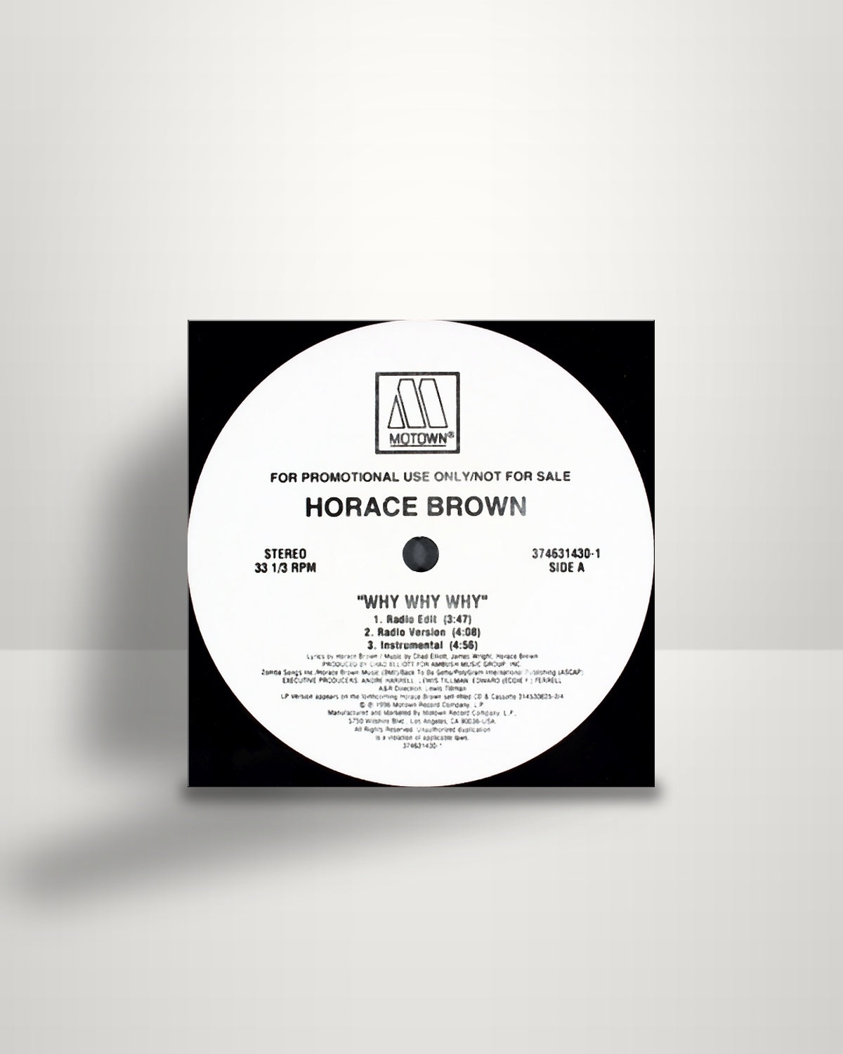 Horace Brown – Why Why Why / Things We Do For Love - 12" - Motown US 1996