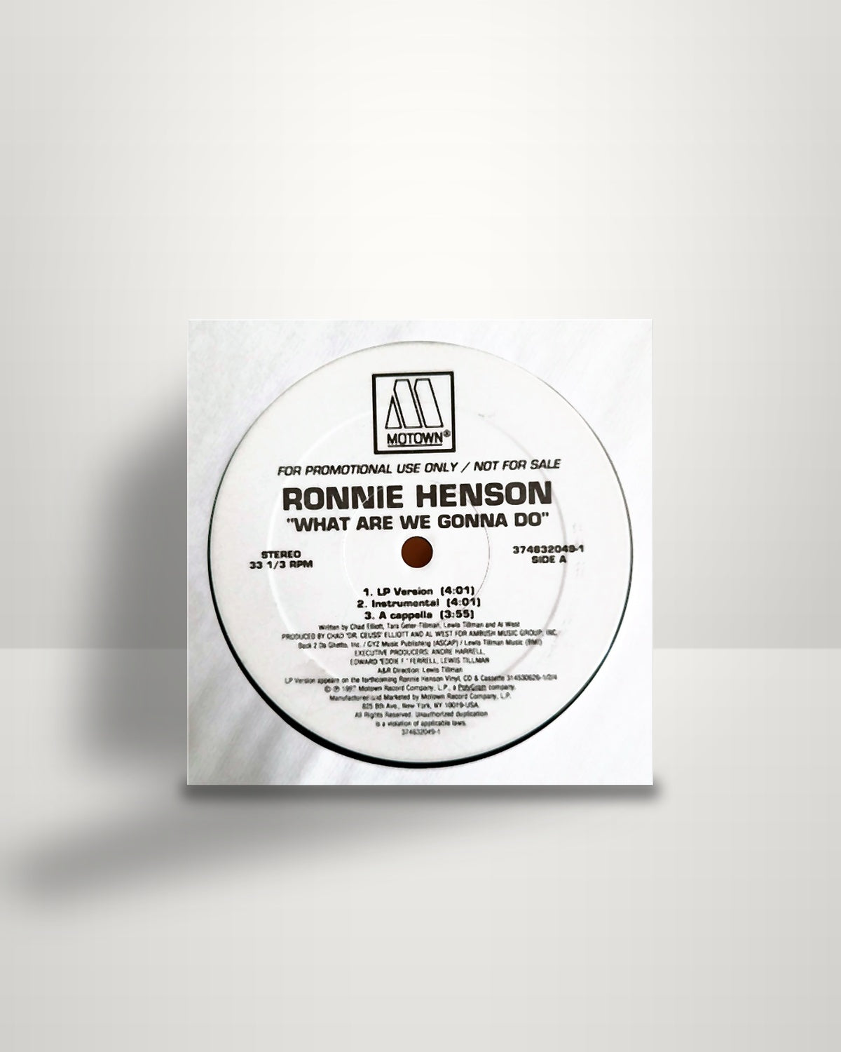 Ronnie Henson – What Are We Gonna Do - 12" - Motown US 1997