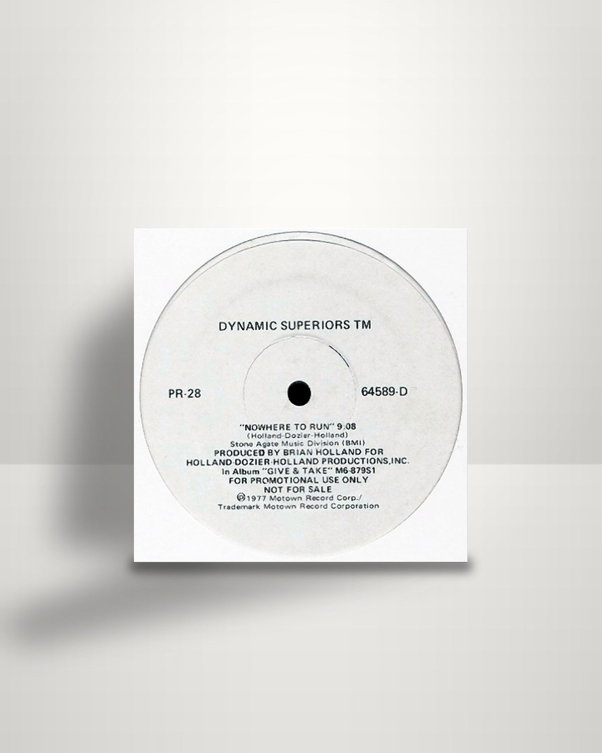 Dynamic Superiors – Nowhere To Run - 12" - Motown US 1977