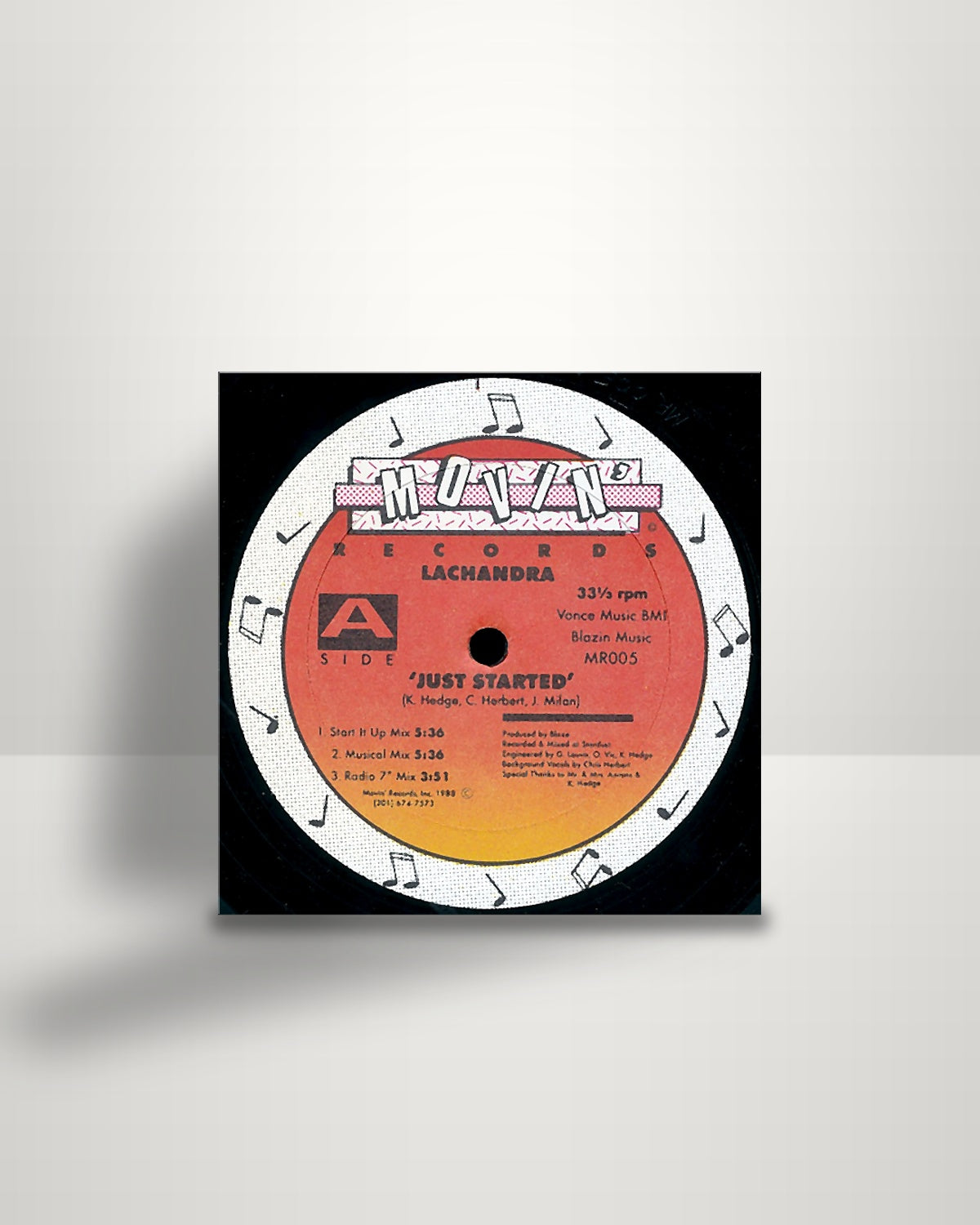 LaChandra – Just Started - 12" - Movin' Records US 1988