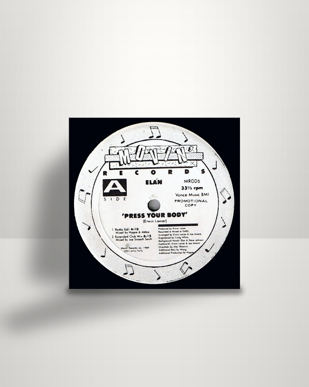 Ela'n – Press Your Body - 12" - Movin' Records US 1989