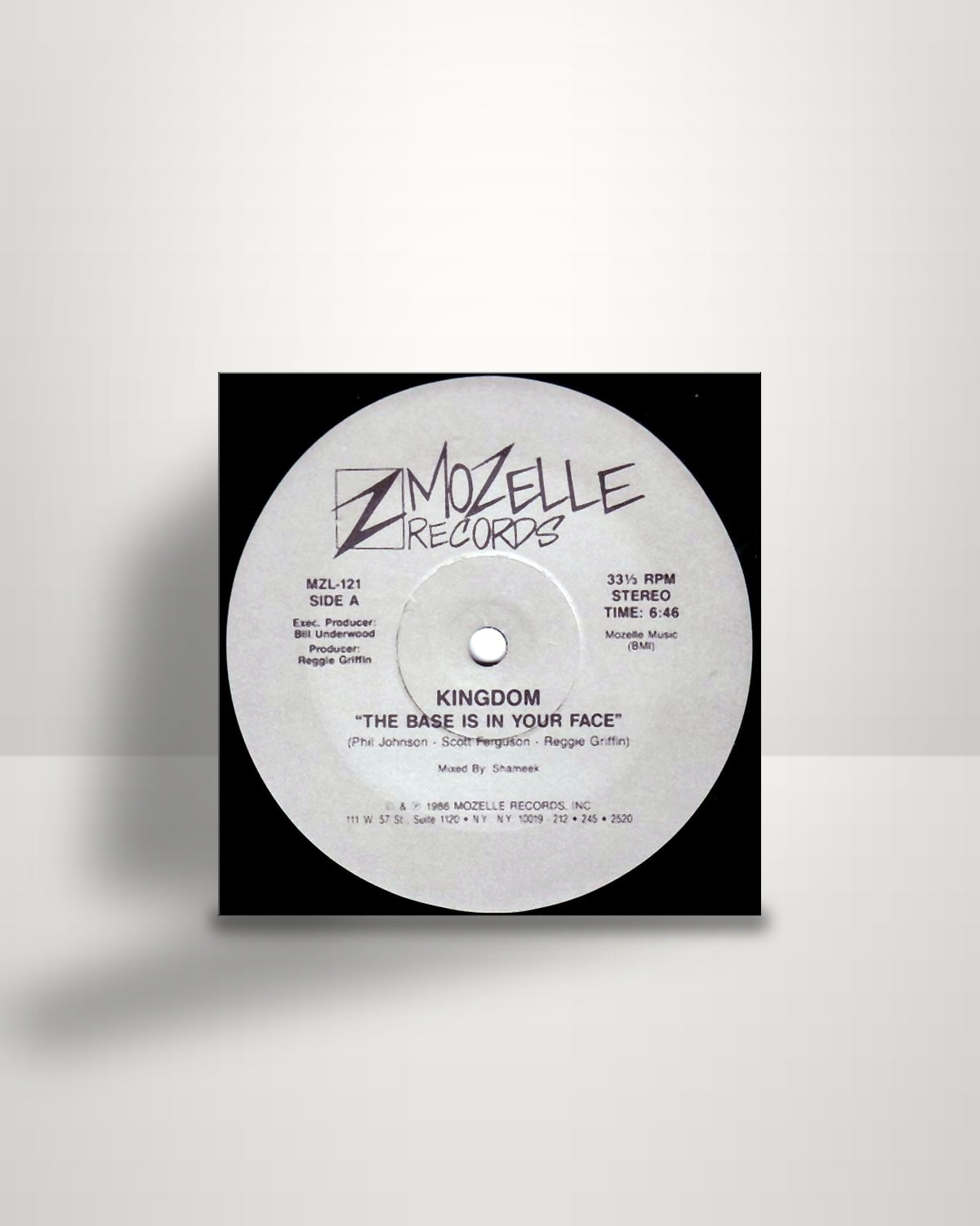 Kingdom – The Base Is In Your Face - 12" - Mozelle Records US 1986