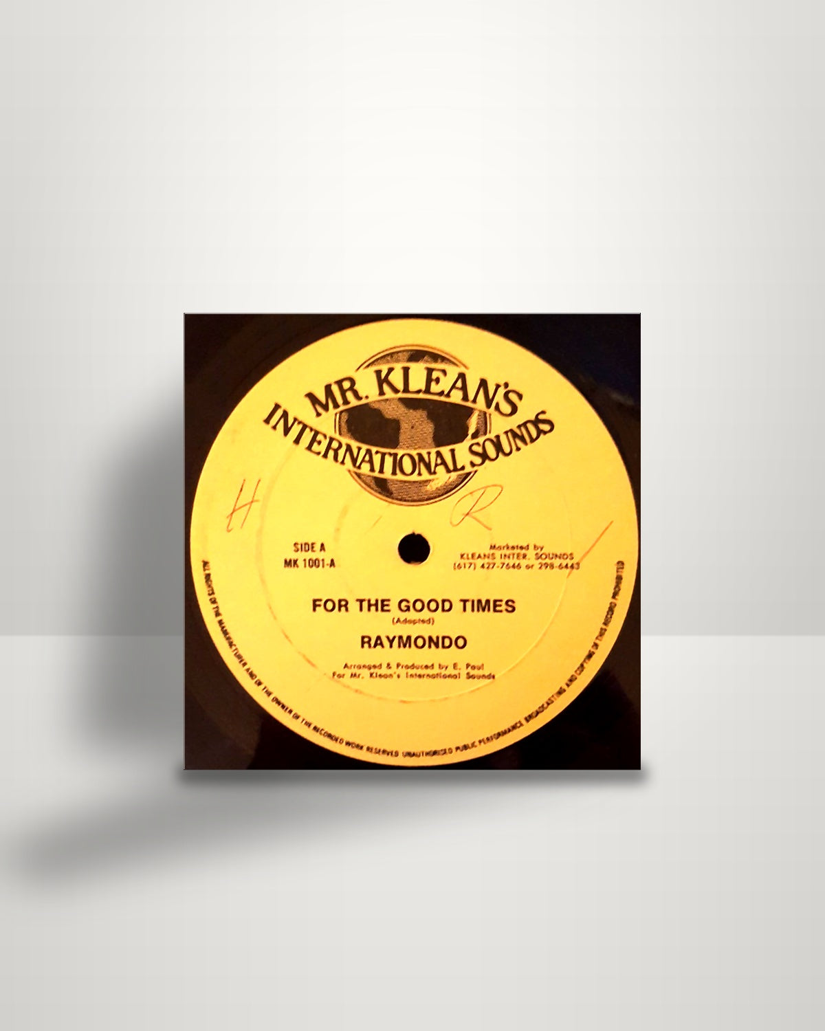 Raymondo – For The Good Times - 12" - Mr. Klean's International Sounds US