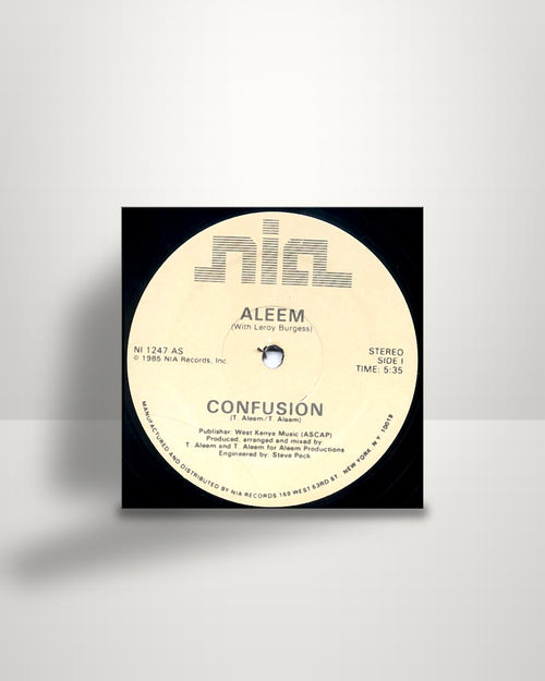 Aleem With Leroy Burgess – Confusion - 12" - NIA Records US 1985