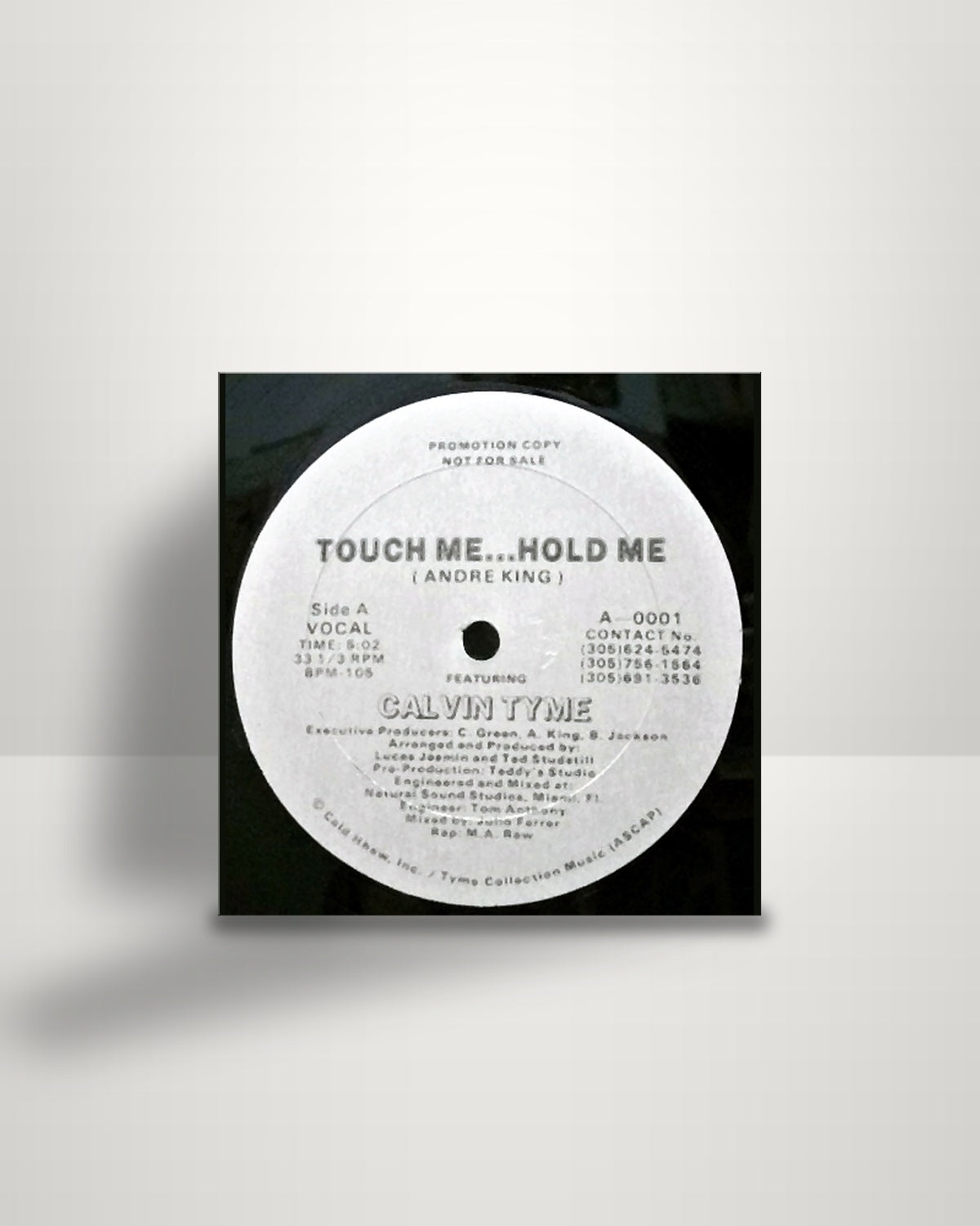 Andre The King Featuring Calvin Tyme – Touch Me...Hold Me - 12" - Not On Label US