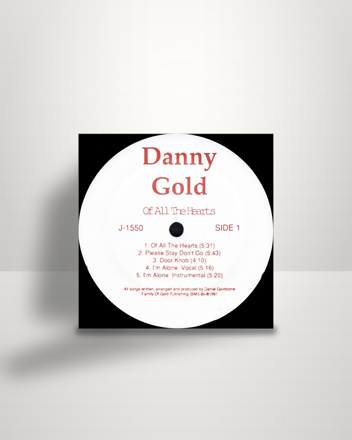Daniel Goldstone – Of All The Hearts - LP - Not On Label US 1991